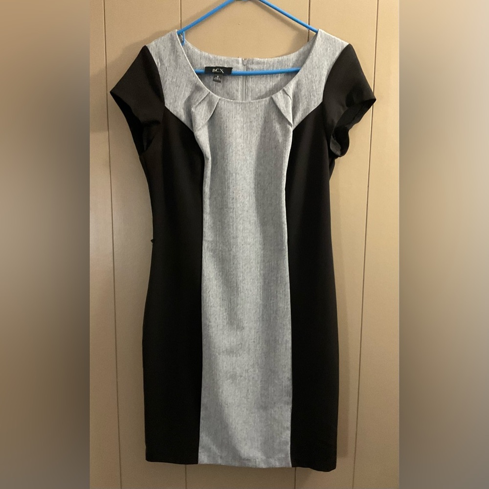 BCX MIDI DRESS GRAY AND BLACK SIZE 9 (JUNIORS)